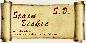 Stoin Diskić vizit kartica
